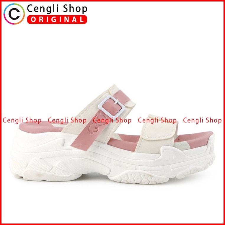 SANDAL FLAT PLAYBOY WANITA ORIGINAL CASUAL BRANDED PINK PLW01