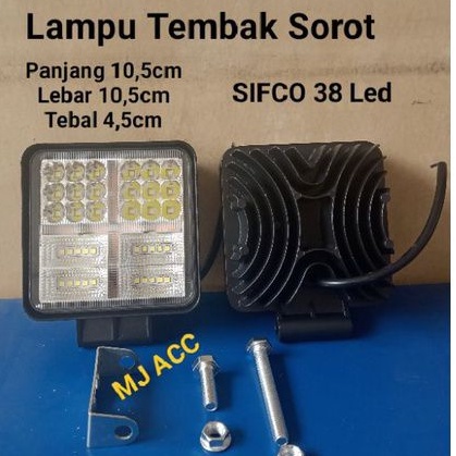 Lampu Tembak Sorot SIFCO 38 LED Kotak Putih