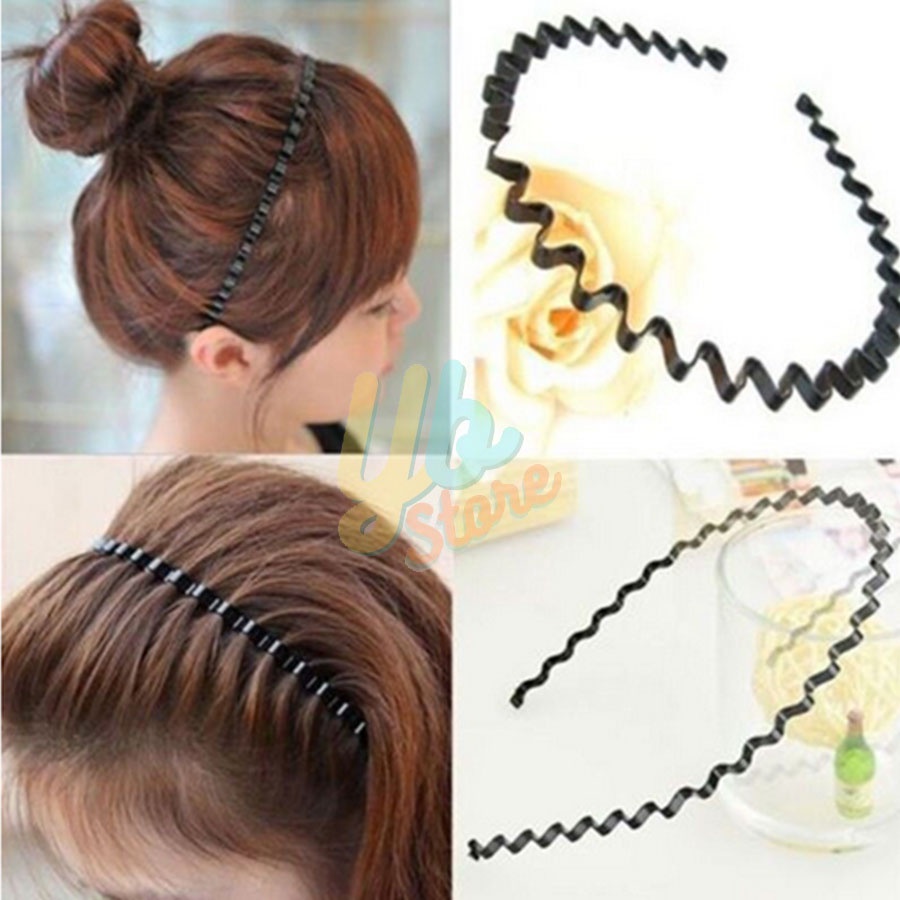 Bando Besi Zig Zag anti karat / bando pria / bando wanita / bando kawat hitam