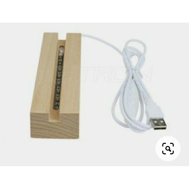 Stand Kayu untuk Lampu Akrilik ( Tanpa Lampu )