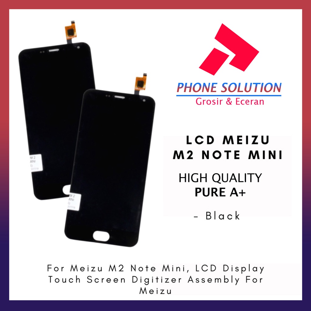 LCD Meizu M2 Note Mini Fullset Touchscreen // Supplier LCD Meizu M2 - Garansi 1 Bulan