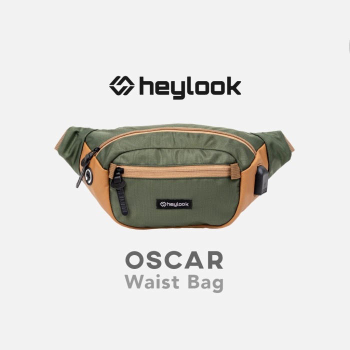 WAISTBAG PRIA ANTI AIR NYLON OSCAR HEYLOOK ORIGINAL - Tas Selempang