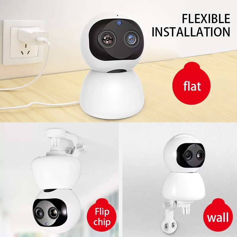 IP Camera / IPCAM CARE CAM 1080P, 2MP x 2 LENS. Hybrid Zoom 10x. Infra Red