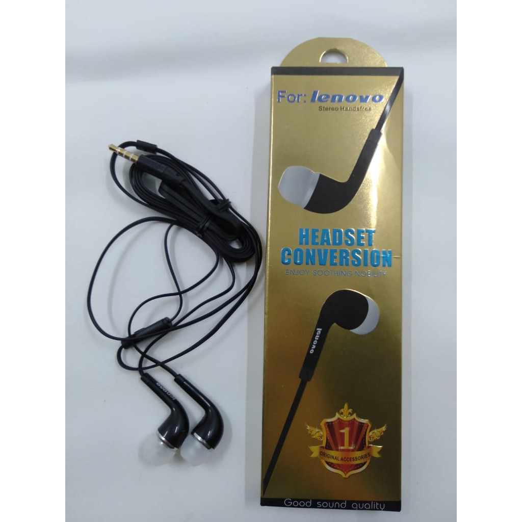 Headset Lenovo Extra Bass Audio Jack 3.5mm