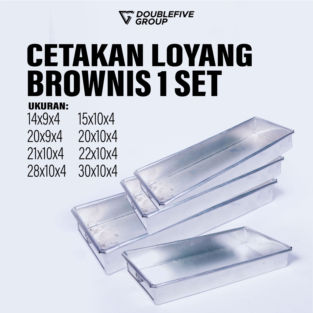 Loyang Brownies / Loyang Murah / Loyang Kue Galvalum / Cetakan Brownies Anti Lengket / Loyang Roti Gulung / Loyang Kotak