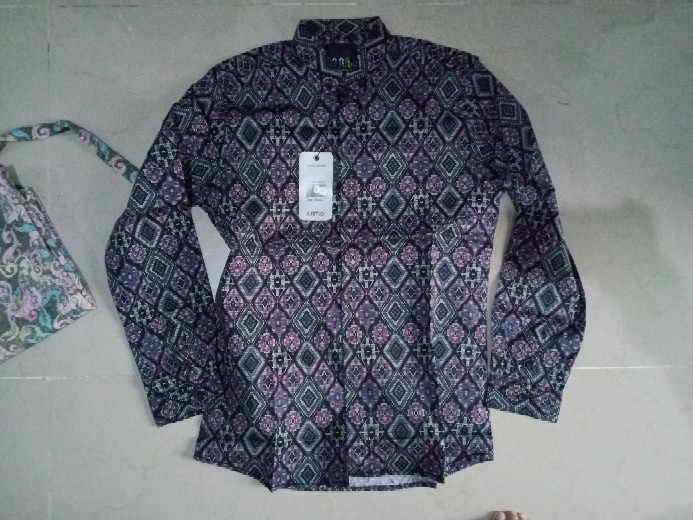 Dgm Fashion   Kemeja Batik Songket Lengan Panjang Casual Batik Pria Lengan Panjang Batik Songket