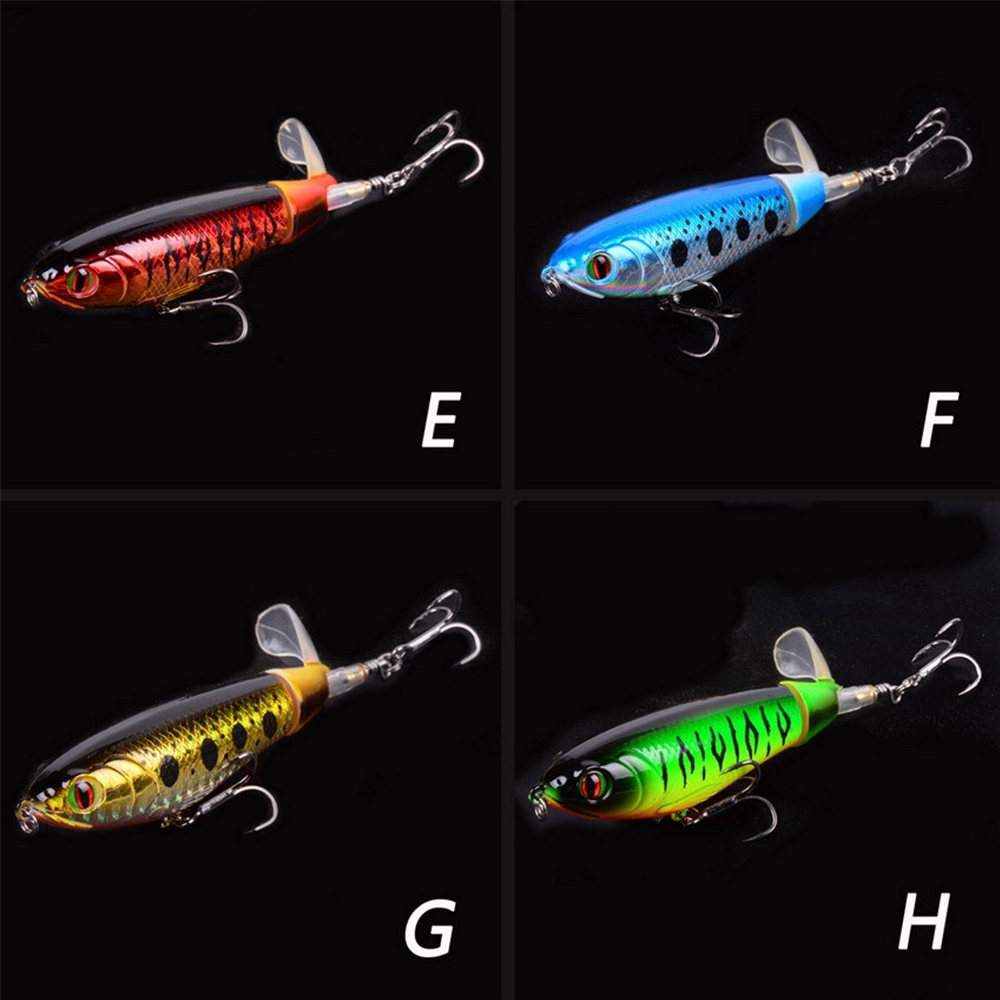 Bass Topwater 2 Segment propeller Soft Rotating Tail Fishing Lure