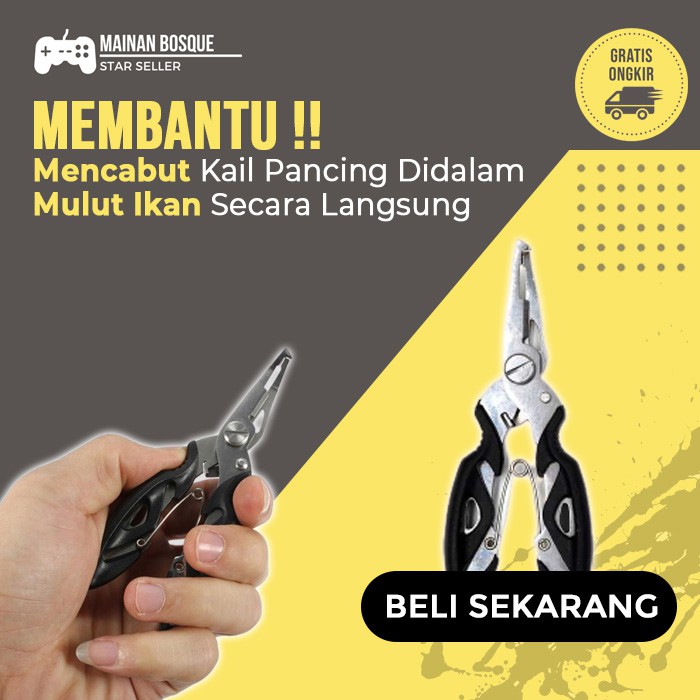 Perlengkapan Mancing Pancing Tang Kail Pancing Stainless Fishing Hook Tang Kail Pancing