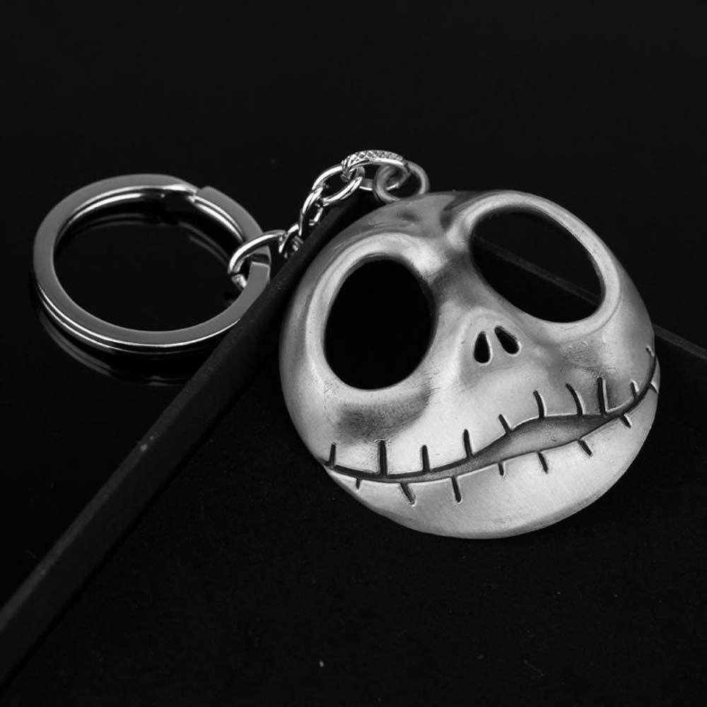 【 ELEGANT 】 Gantungan Kunci Masker Tengkorak Hadiah Perhiasan Hadiah Halloween Charm The Nightmare Before Christmas Key Holder Jack Gantungan Kunci Mobil