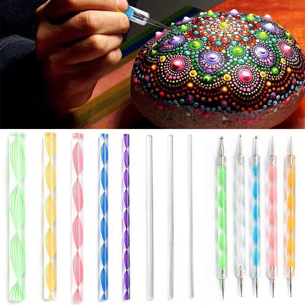 Suyo 16Pcs / set Alat Dotting Mandala DIY Bahan Keramik