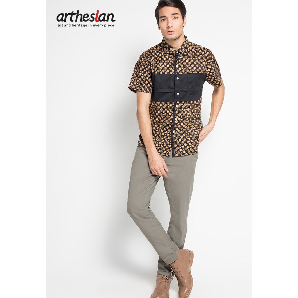 [Arthesian] Kemeja Batik Pria  - Nitik Truntum Batik Printing