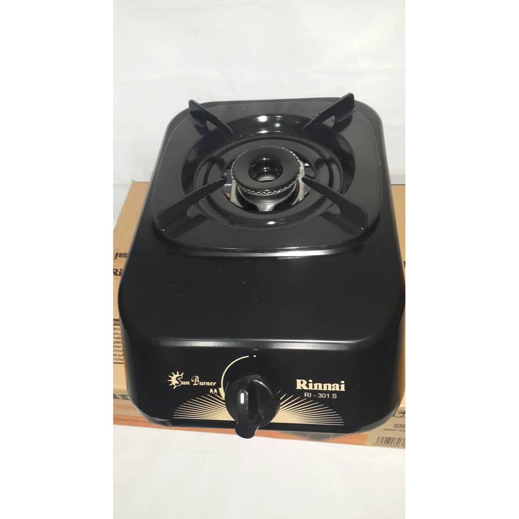 Rinnai kompor gas satu tungku RI 301S RI 301 S hitam murah