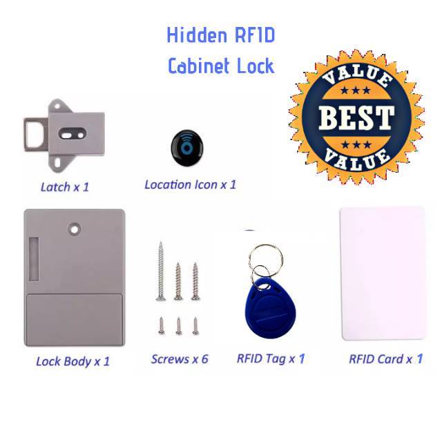 Set Kunci Lemari Rfid Laci Kabinet Invisible Hidden Rfid Key Opening Sensor Lock Locker Cabinet Shopee Indonesia