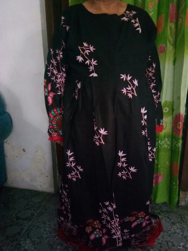 Gamis Batik Kipas Jumbo S M L Xl Xxl 3xl 4xl 5xl 6xl 7xl