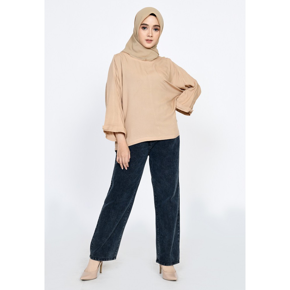 Setelan Wanita Kulot jeans Jumbo Bigsize zahra signature Set Prita Kulot Denim