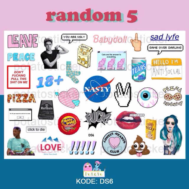 

random 5 - sticker tumblr