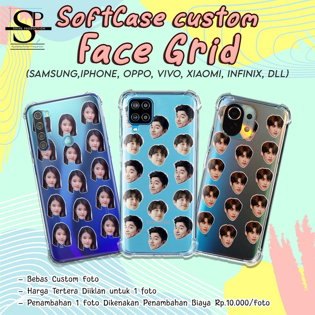 Softcase Custom Muka Wajah Samsung Oppo Xiaomi Vivo Infinix