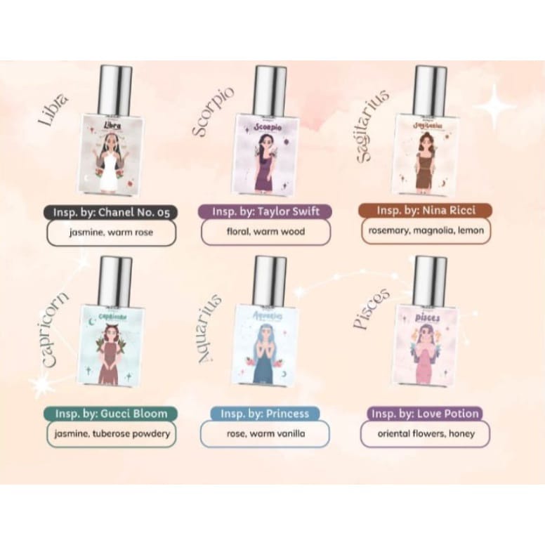 [BPOM] * NCC * Geamoore Parfum Spray Bakaratz Zodiac Inspired Perfume Geamore Geammore 15 ml dan 30 ml