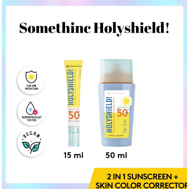 Somethinc Holyshield Sunscreen Comfort Corrector Serum 50ml dan 15ml