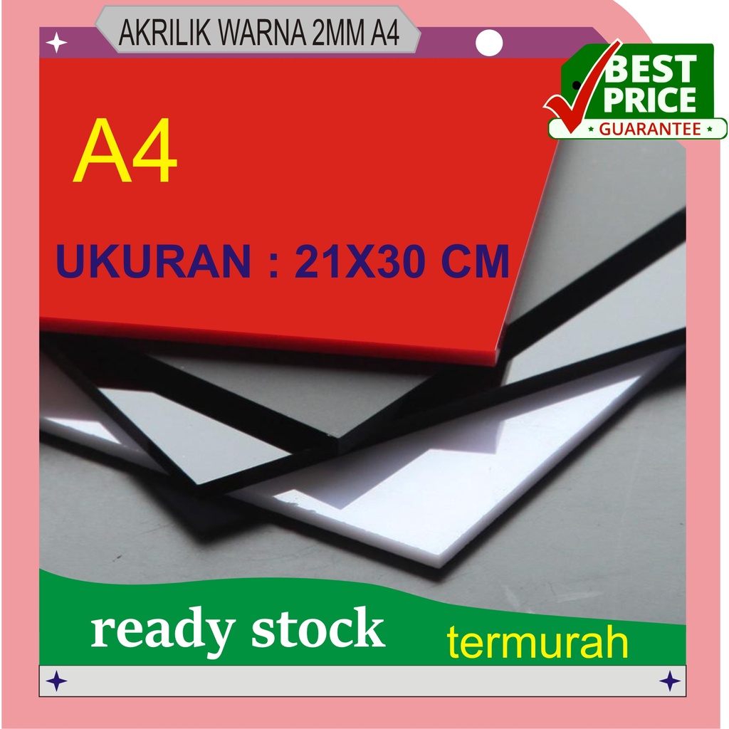 ACRYLIC WARNA 2MM A4 21X30CM