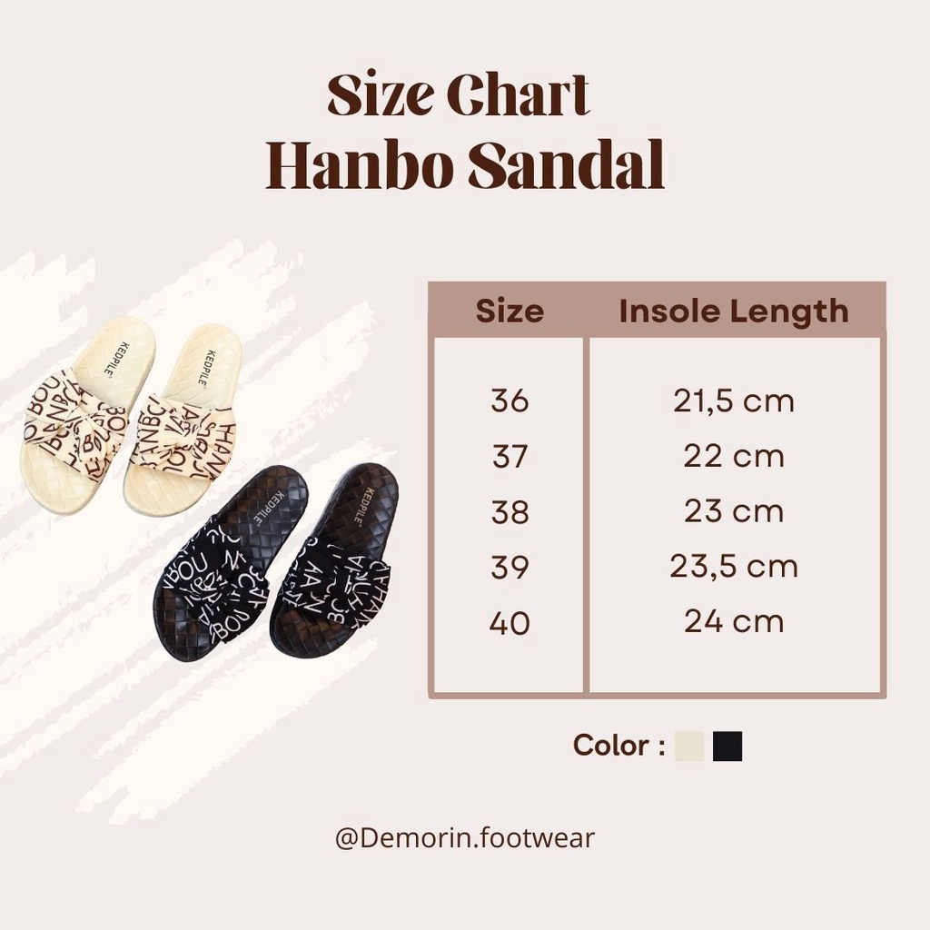 Hanbo Demorin Sandal Wanita Slip On