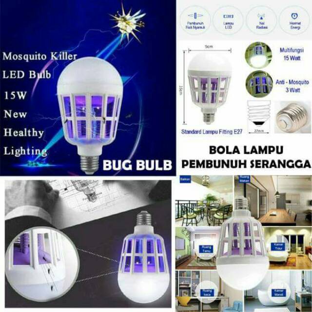 Terlaris [Free Bubble] Lampu Pembasmi Nyamuk Mosquito Killer Lamp