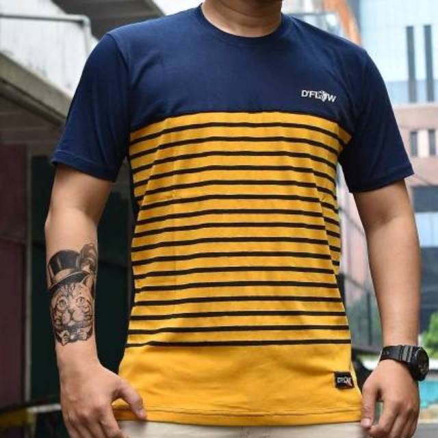 KAOS D'FLOW ORIGINAL NAVY STRIPE YELLOW