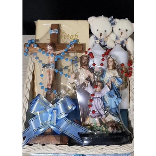 Custom Hantaran Rohani Wedding Katolik Ocean Blue (Khusus Gojek)