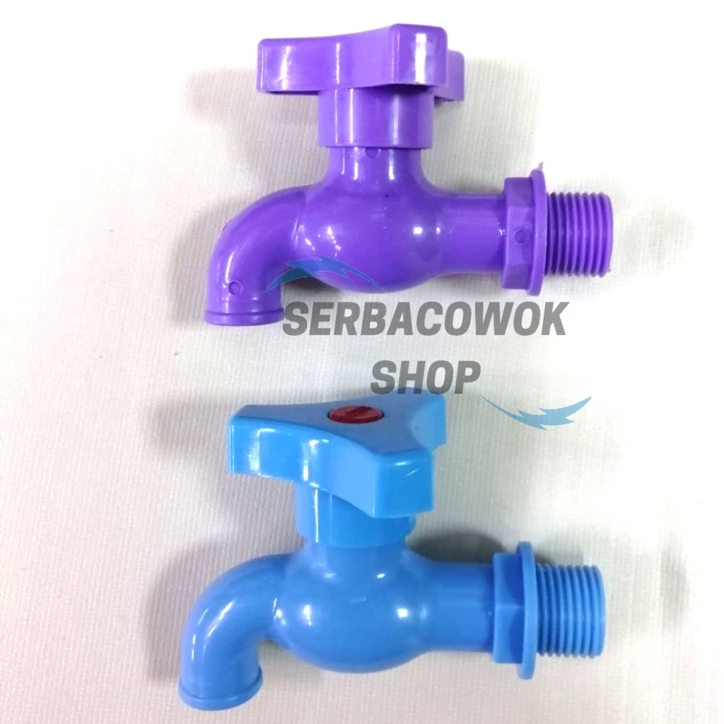 Kran Tembok Air PVC Kran Plastik 1/2 Inch Inci Model Segitiga Warna Solid Termurah Berkualitas