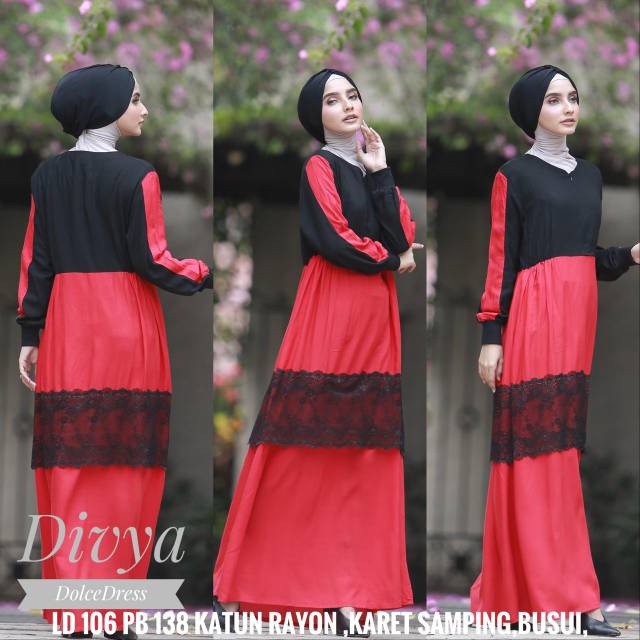 Daster arab DOLCE DIVYA Dress Rayon Super Original