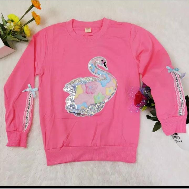 Kaos Anak Cewek Lengan Panjang Import