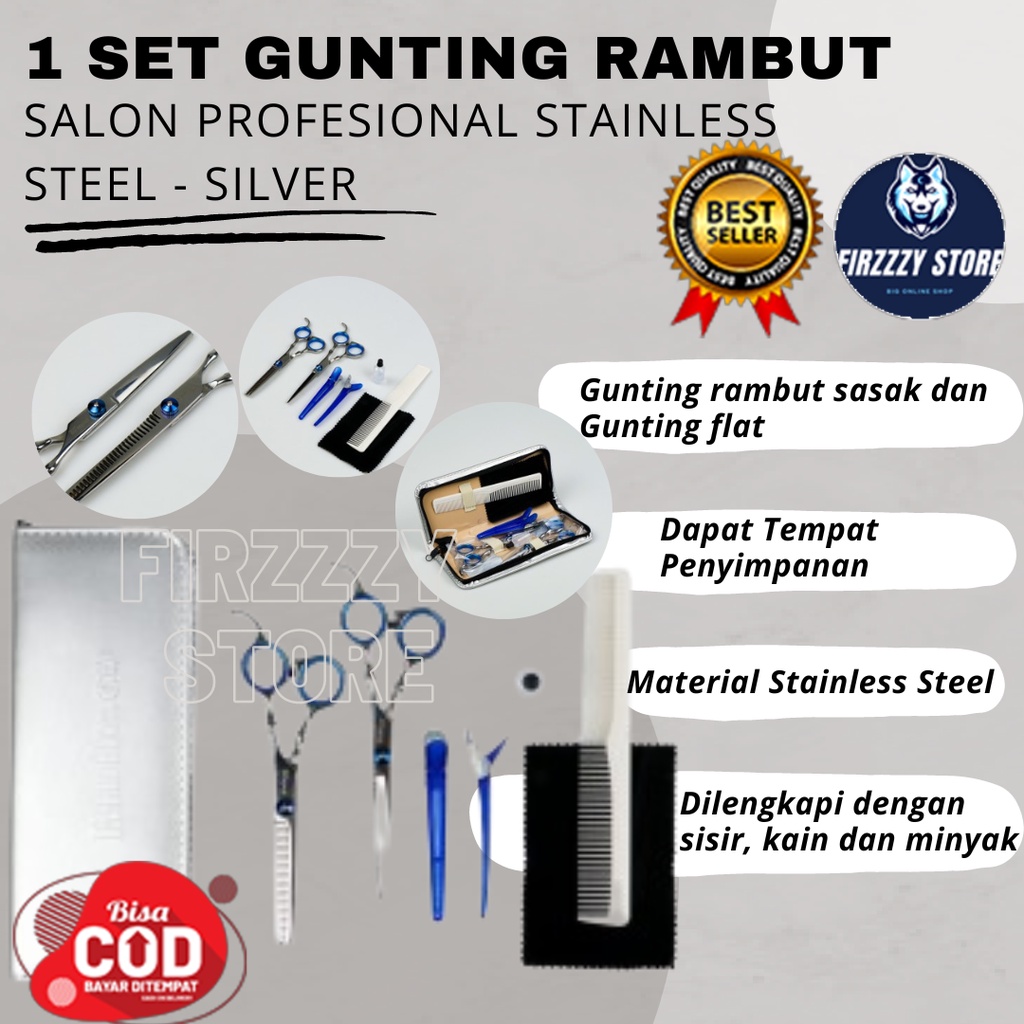 Alat Potong Rambut 1 Set Knifezer Set Gunting Rambut Salon Profesional