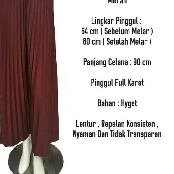 SALEE Celana Kulot Plisket Jumbo Mayung Celana Kulot SALEE Celana Kulot Plisket Jumbo Mayung Celana Kulot