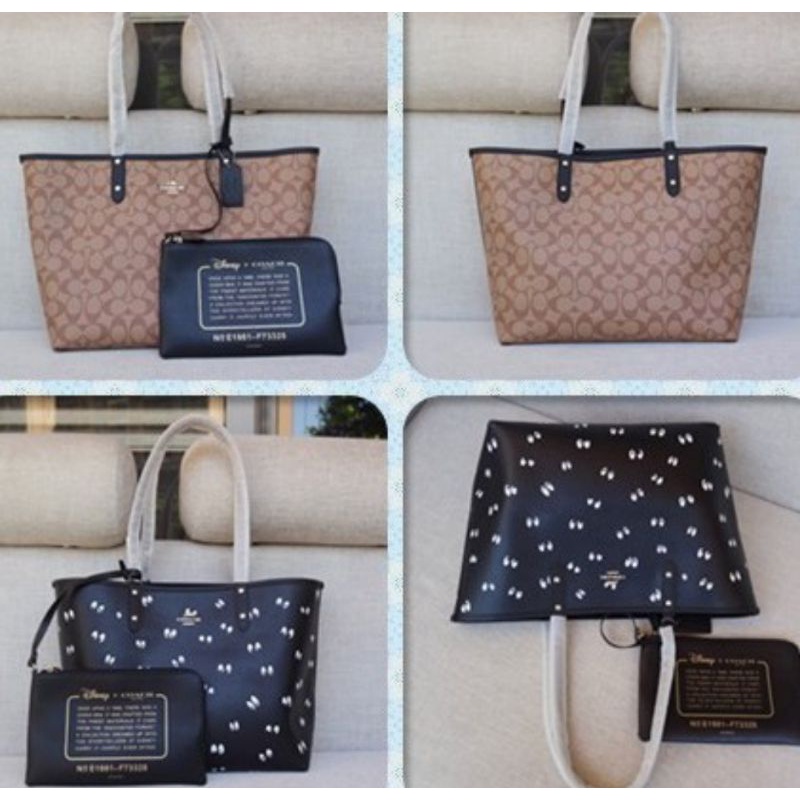 Disney X Coach Reversible City Tote in Signature Canvas