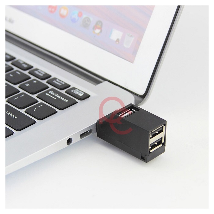 Mini Super Speed USB 2.0 Hub 3 Ports - Y-2153 / USB 2.0 HUB 3 Port Multi USB Splitter Kecepatan Super Mini HUB Adapter untuk PC Laptop Notebook - Black