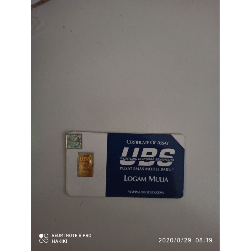 logam mulia Emas UBS 1 gram