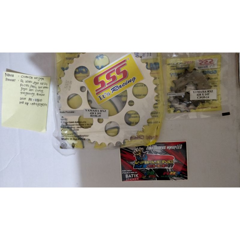 gear only depan belakang sss Jupiter MX new/old
