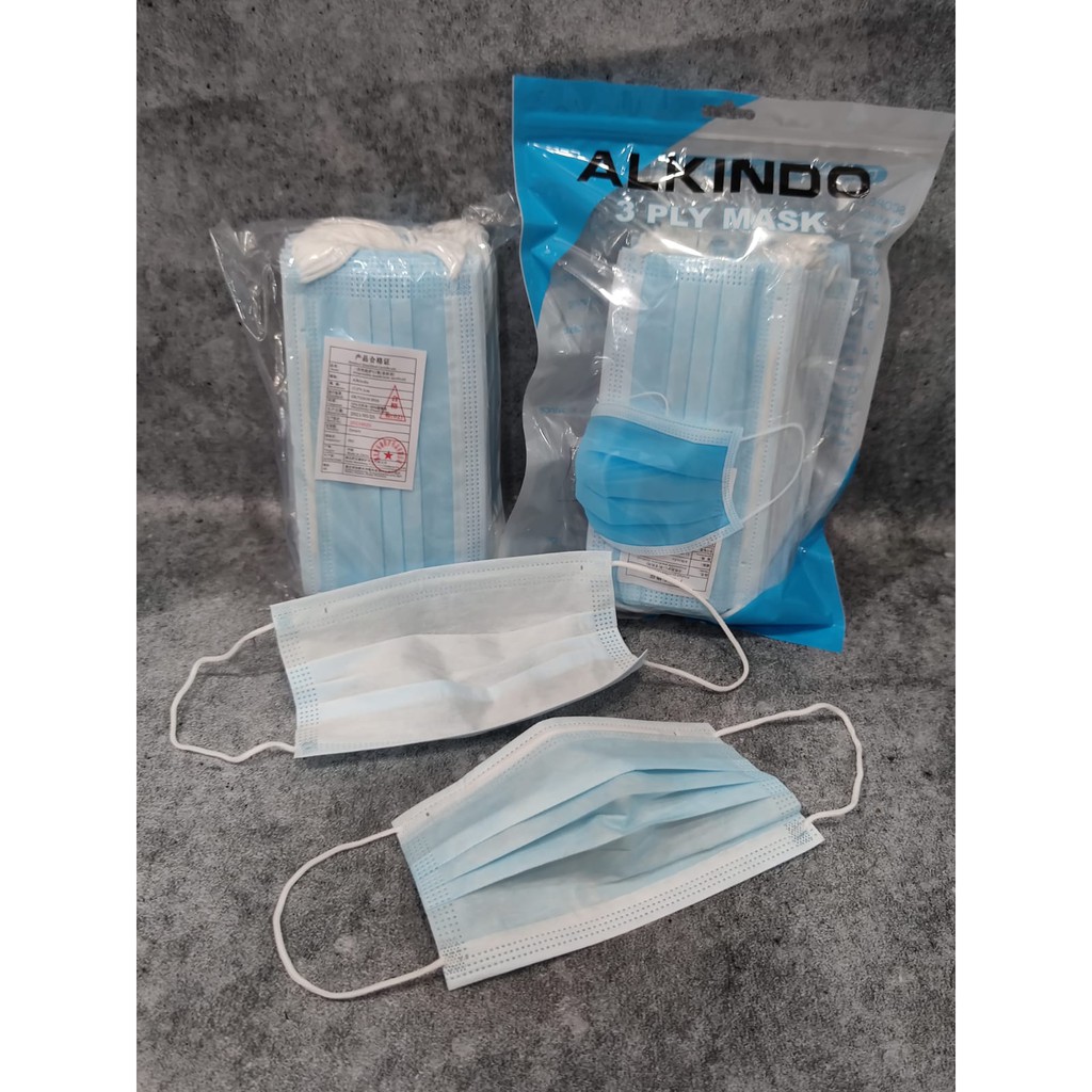 POUCH ALKINDO ZIP -  MASKER 3PLY ALKINDO EARLOOP HIJAB SATCHET ZIP ISI 50 PC MEDICAL GRADE