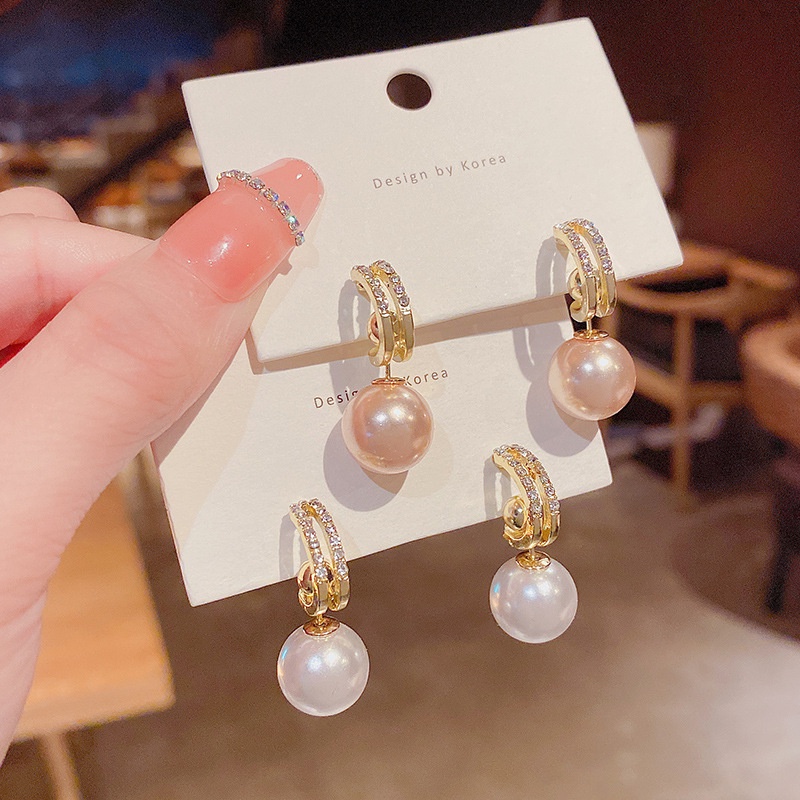 Anting S925 Silver Needle Aksen Mutiara Untuk Wanita