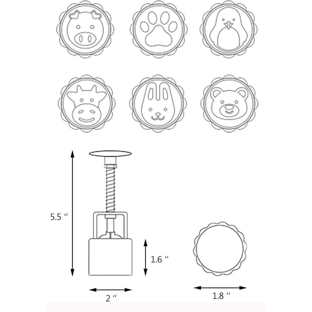 【 ELEGANT 】 Ma'amoul Bentuk Oriental Gaya China Lucu Kacang Hijau Kue Tekan Tangan Baking Cookie Stamp Cutter