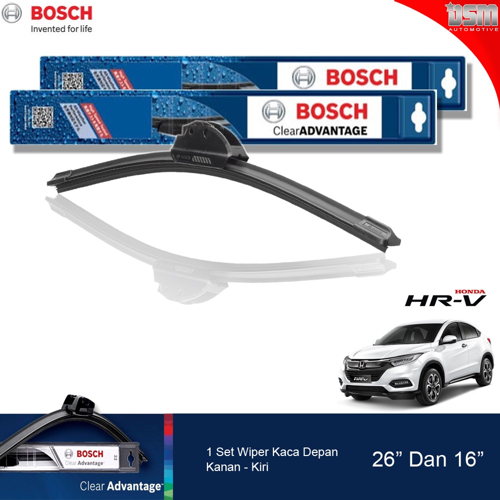 Bosch Clear Advantage Frameless / Wiper Frameless Honda HRV 26&quot; dan 16&quot; / Wiper HRV