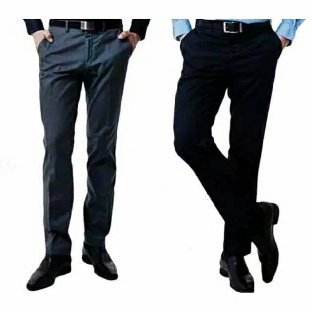 Ars - celana formal pria /panjang / kerja / kantor / slimfit bahan kain twist atea warna hitam 27-38