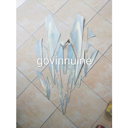 striping stiker sticker lis honda supra x 125 x125 2006 hitam biru original nos