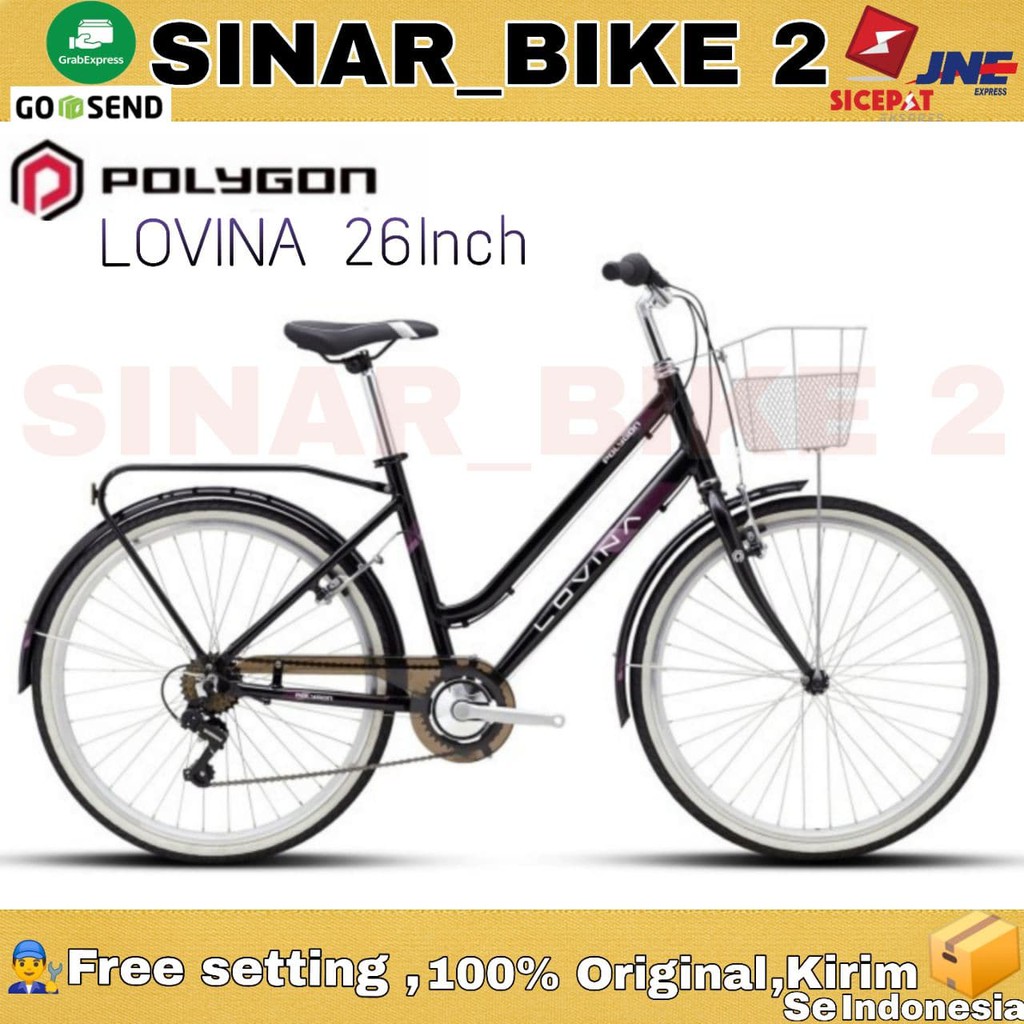 Sepeda Mini Dewasa Keranjang City Bike 26Inch POLYGON LOVINA