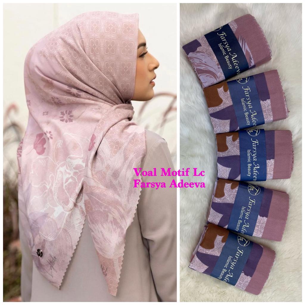 KERUDUNG SEGIEMPAT MOTIF VOAL DEENAY LASERCUT KW TERMURAH DAN TERLARIS HIJAB MOTIF HIJAB SERAGAM SAFA HIJAB