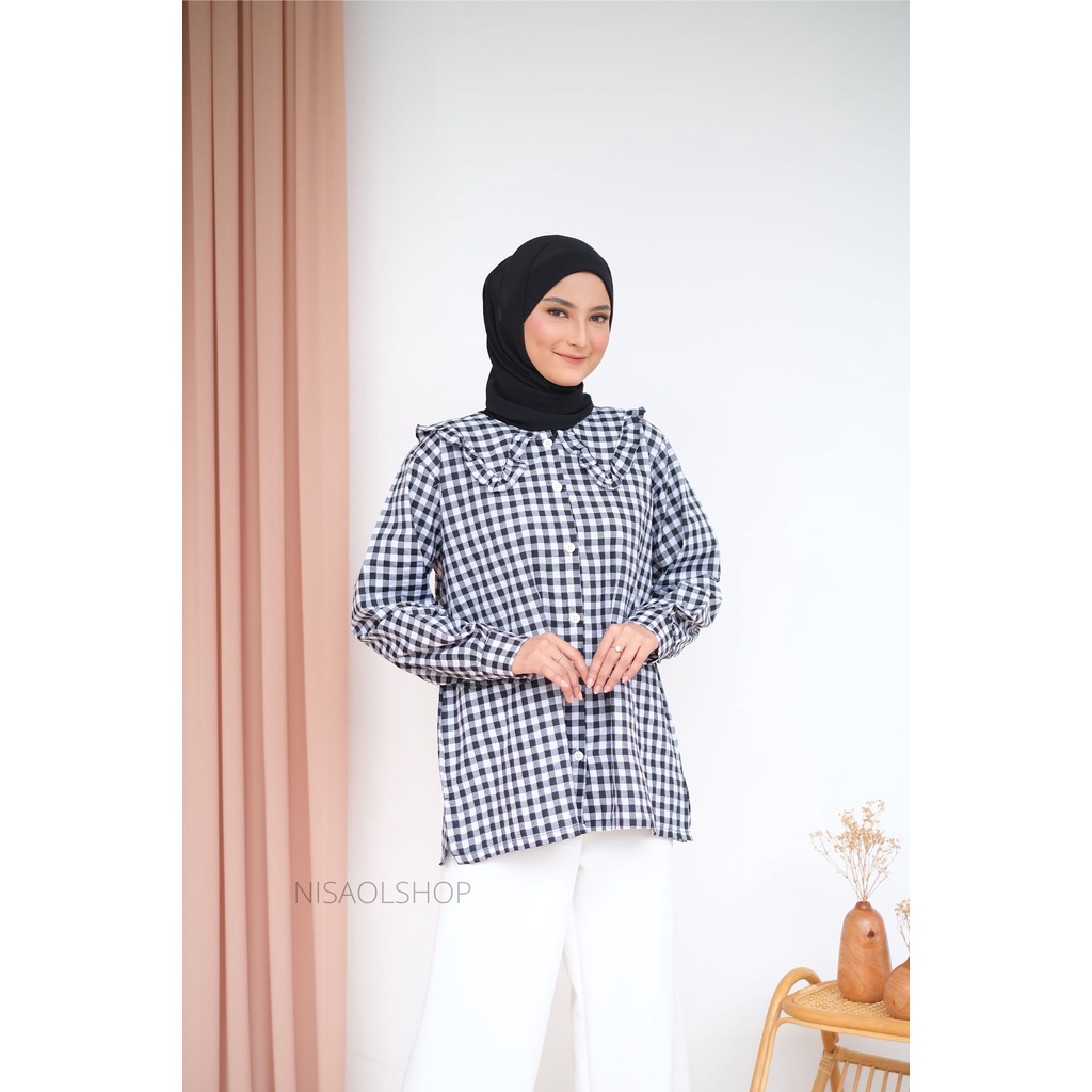 ZIVIA BLOUSE - NEW MODEL - PAKAIAN WANITA - BLOUSE KOTAK - BISA COD