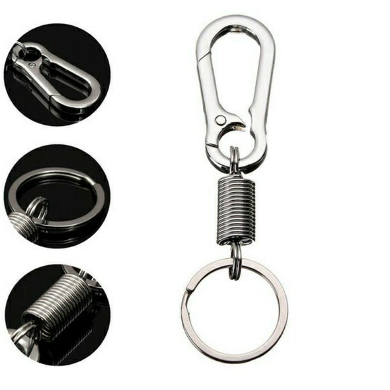 keychain keyring carabiner gantungan kunci motor dan mobil stainles