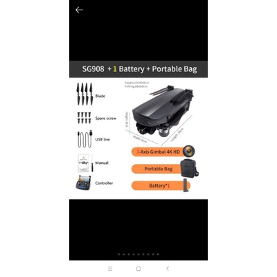 ZLRC SG908 KUN GPS 5G 3 Axis EIS Gimbal 4K Dual Camera Drone V Fimi F8 SJRC F11 Pro