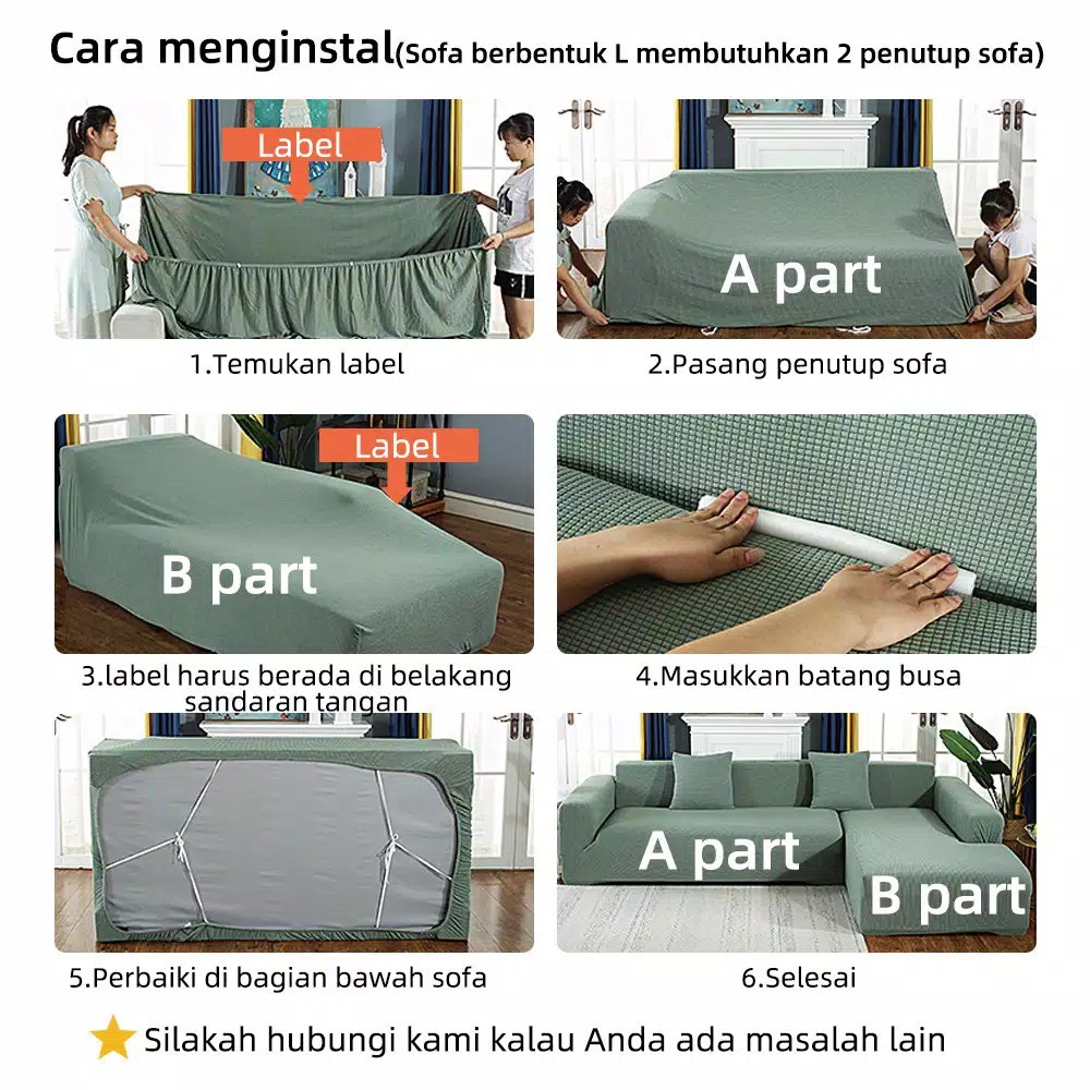 Sofa Cover Motif 4 Sarung Kursi Sofa / Sarung Tempat Duduk Sofa Pelindung Kursi / Cover Sofa Stretch