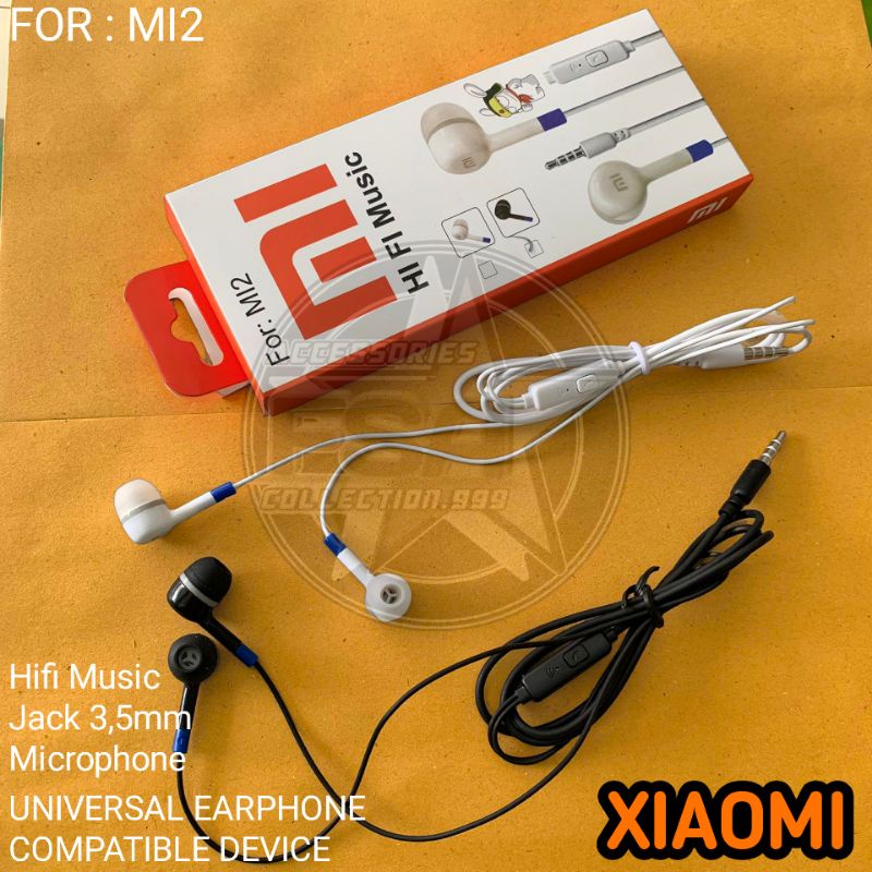 Headset XiaoMi Model Mi 2 HI FI MUSIC Support Mic High Quality